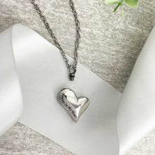 Load image into Gallery viewer, Forever In My Heart Cremation Ashes Memorial Urn Necklace