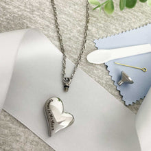 Load image into Gallery viewer, Forever In My Heart Cremation Ashes Memorial Urn Necklace