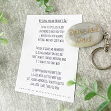 Load image into Gallery viewer, Missing You On Father&#39;s Day Poem &amp; Keyring