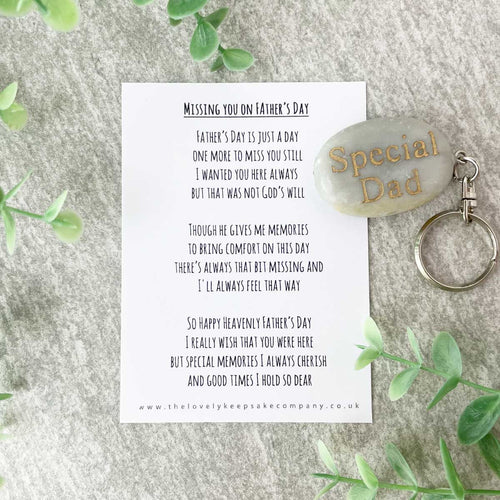 Missing You On Father's Day Poem & Keyring