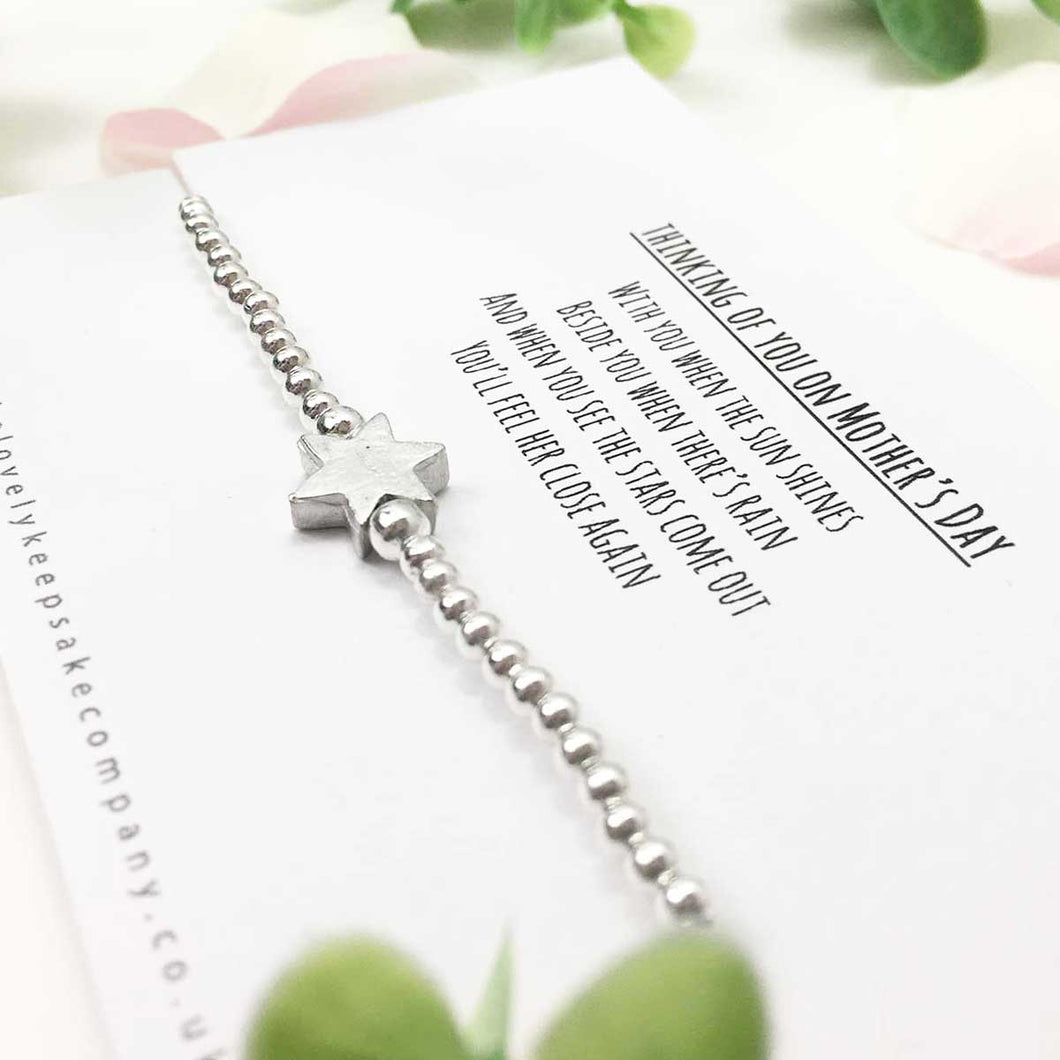 Star Bracelet 'Thinking Of You On Mother's Day' Poem