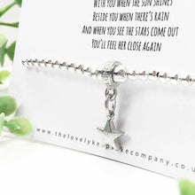 Load image into Gallery viewer, Star Charm Bracelet &#39;Thinking Of You On Mother&#39;s Day&#39; Poem