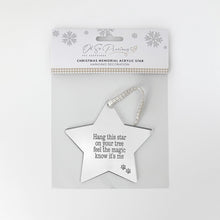 Load image into Gallery viewer, Pet Memorial Mirrored Star Christmas Decoration