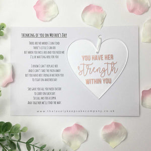You added Her Strength Is Within You Acrylic Heart & Poem to your cart.