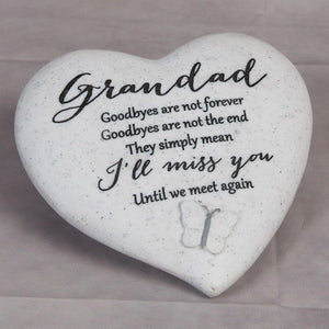 You added Outdoor Memorial Tribute. Heart Shaped Stone. Butterfly Mofit. 'Grandad'. to your cart.