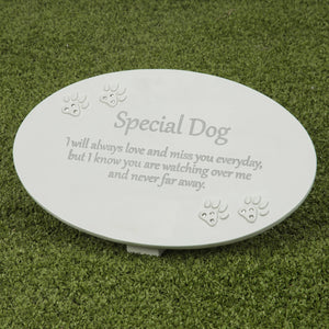 You added Cream Oval Resin Memorial Plaque - Dog to your cart.