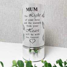 Load image into Gallery viewer, Memorial Tube Light with Heart - Mum