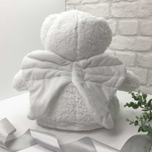 Load image into Gallery viewer, Personalised Angel Wings Ashes Keepsake Memory Bear - White