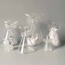 Load image into Gallery viewer, Memorial Angel. Clear Glass. For LED Candle / Air Plant / Special Little Object.