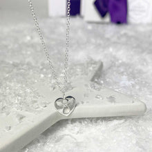 Load image into Gallery viewer, Sterling Silver &amp; CZ Angel Necklace + Personalised Gift Box