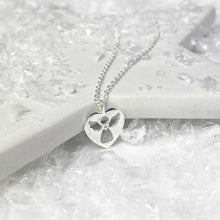 Load image into Gallery viewer, Sterling Silver &amp; CZ Angel Necklace + Personalised Gift Box
