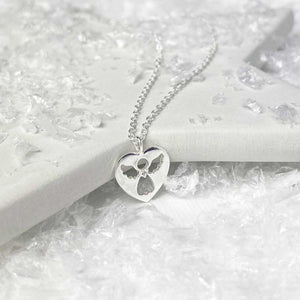 Sterling Silver & CZ Angel Necklace + Personalised Gift Box