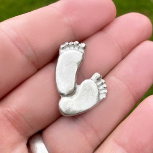 Remembrance Pin with 'There Is No Footprint Too Small...' Message Card - Assorted Pins