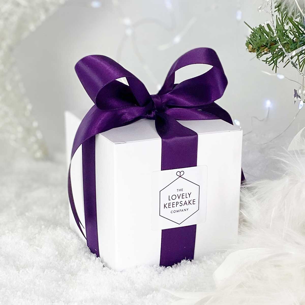 Personalised Football Club Colours Glass Christmas Bauble