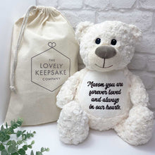 Load image into Gallery viewer, Personalised Ashes Keepsake Memory Bear - Cream