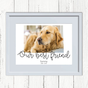 Personalised Photo Print. Pet. Your Caption And Details.