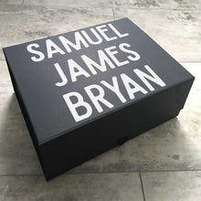 Load image into Gallery viewer, Personalised Memory &amp; Keepsake Box With Loved Ones Name. Assorted Colours.