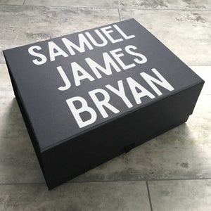 Personalised Memory & Keepsake Box With Loved Ones Name. Assorted Colours.