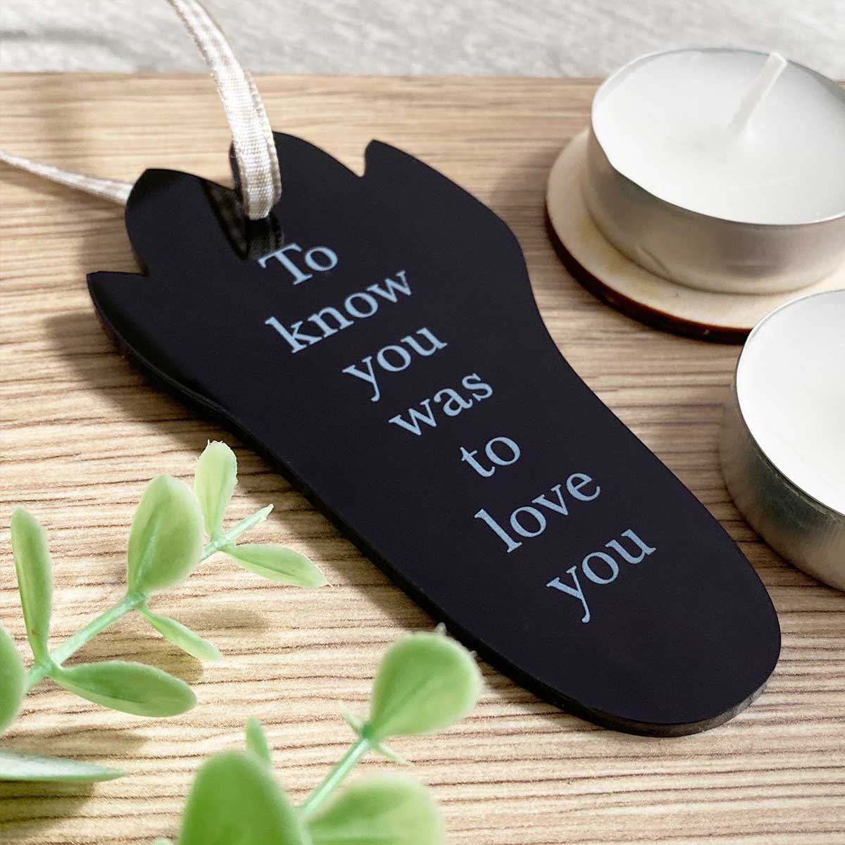Acrylic Memorial Rabbit Paw Hanging Decoration - Colour Options