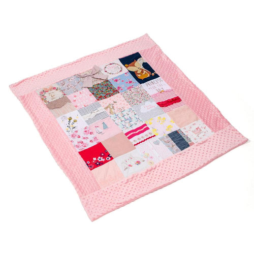 Bespoke Patchwork Quilt, From Your Loved Ones Clothes & Fabrics, Bobble Edging