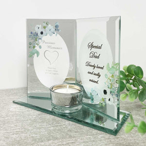 You added Mirrored Glass Remembrance Picture Frame & Tea Light Holder - Dad to your cart.