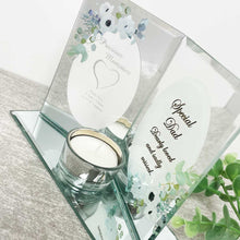 Load image into Gallery viewer, Mirrored Glass Remembrance Picture Frame &amp; Tea Light Holder - Dad