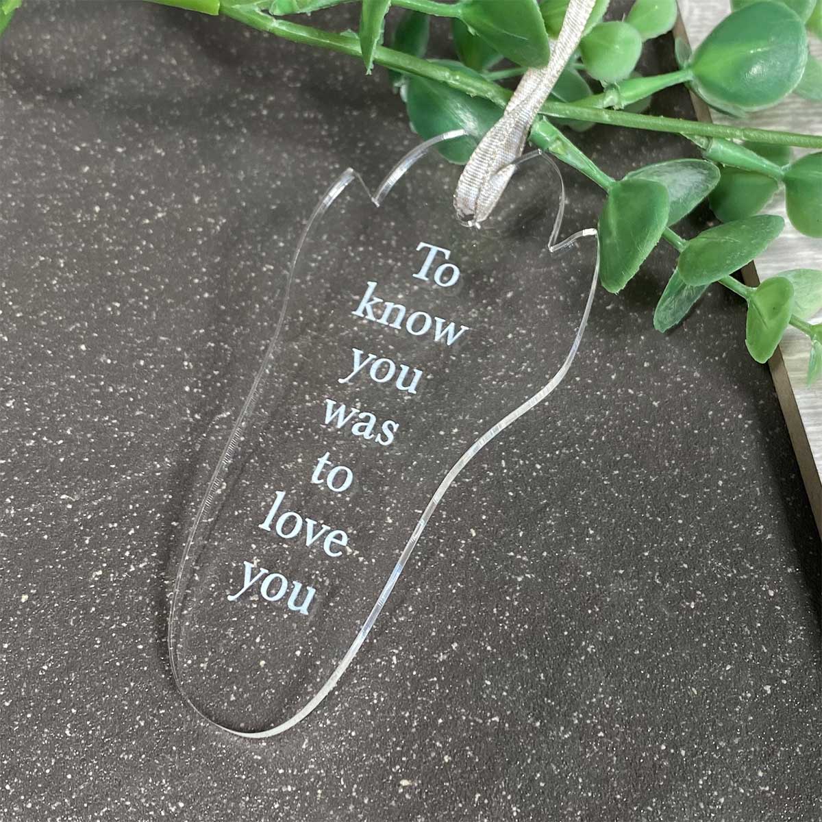 Acrylic Memorial Rabbit Paw Hanging Decoration - Colour Options