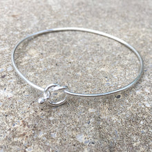 Load image into Gallery viewer, Bangle. Sterling Silver. Friendship knot. Comes in Personalised Gift Box