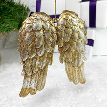 Load image into Gallery viewer, Gold Angel Wings Hanging Decoration