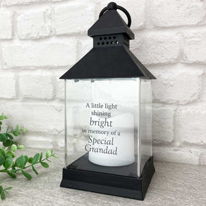 You added Outdoor Memorial  Lantern, LED, Black, '... in memory of a Special Grandad' to your cart.