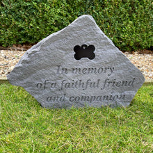 Load image into Gallery viewer, Personalisable Large Outdoor Pet Memorial Stone - Faithful Friend And Companion