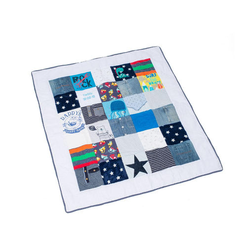 Bespoke Patchwork Quilt Made From Your Loved Ones Clothes & Fabrics