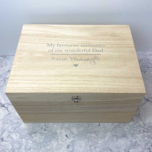 Load image into Gallery viewer, Personalised Wooden &#39;Any Message&#39; Memory Keepsake Box - 2 Sizes