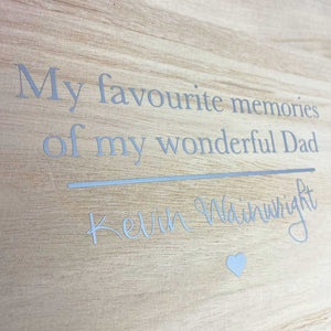 Personalised Wooden 'Any Message' Memory Keepsake Box - 2 Sizes