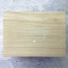Load image into Gallery viewer, Personalised Wooden &#39;Any Message&#39; Memory Keepsake Box - 2 Sizes