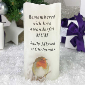 You added Robin Christmas Memorial LED Candle - Mum to your cart.