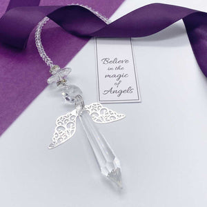 Slim Memorial Sun Catcher. Angel. With Message Tag.