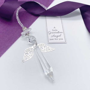 Slim Memorial Sun Catcher. Angel. With Message Tag.