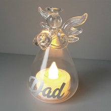 Load image into Gallery viewer, Personalised Memorial Angel with LED Candle Illumination