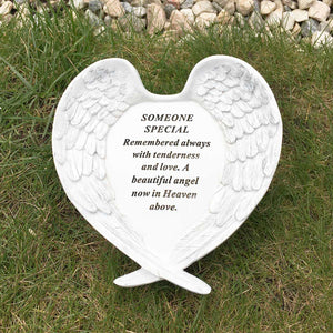 You added Outdoor Memorial Ornament. White Angel Wings Enfold 'Someone Special'. to your cart.