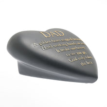 Load image into Gallery viewer, Thoughts of you Grave Marker Dark Grey Heart Memorial Stone - Dad