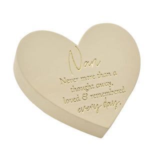 You added Graveside Ivory Heart Shaped Memorial Plaque - Nan to your cart.