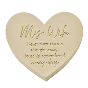 You added Graveside Ivory Heart Shaped Memorial Plaque - Wife to your cart.