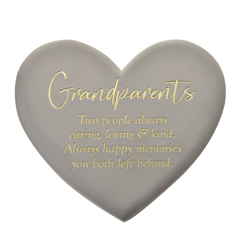 Large Memorial Graveside Heart Stone - Grandparents