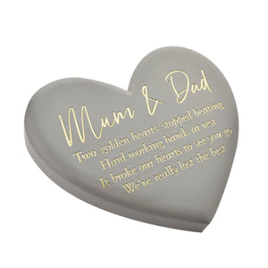 You added Large Grey Memorial Graveside Heart Stone - Mum & Dad to your cart.