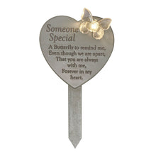 Load image into Gallery viewer, Memorial Solar Light Up Heart Stake Plaque - Someone Special