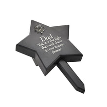 Load image into Gallery viewer, Memorial Solar Light Up Star Stake Plaque - Dad