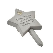 Load image into Gallery viewer, Memorial Solar Light Up Star Stake Plaque - Twinkle Twinkle