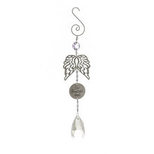 Load image into Gallery viewer, Crystal Metal Hanging Wings Memorial Sun Catcher