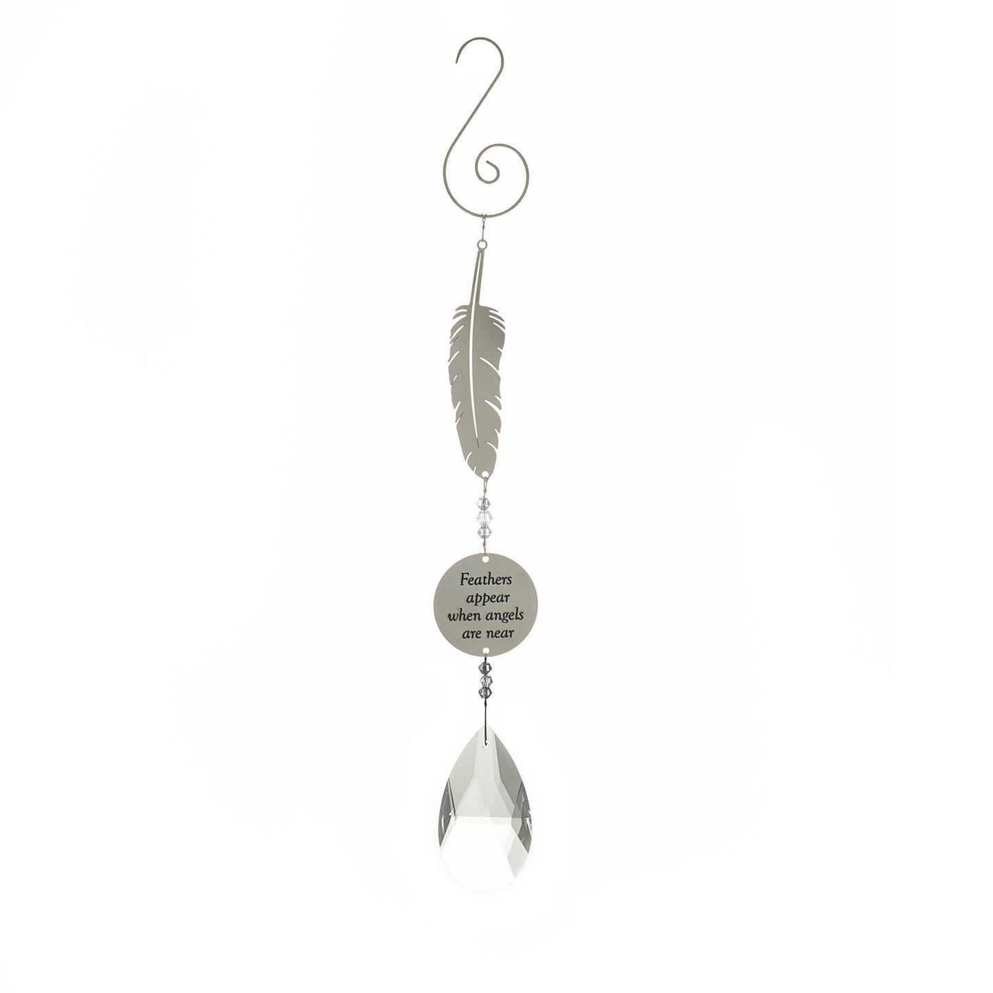 Crystal Metal Hanging Feather Memorial Sun Catcher